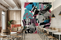 Lively and fun wall mural transforming your space into a celebration

