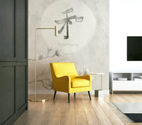 Warm neutral tones in Harmony Japandi mural

