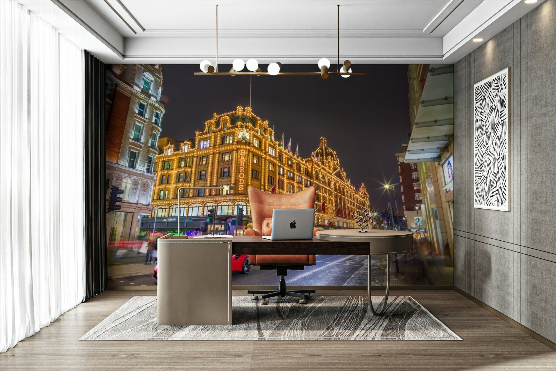 Detailed building facade.

