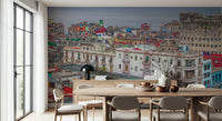 Wall mural aged Havana Skyline Charm historical Cuban homes