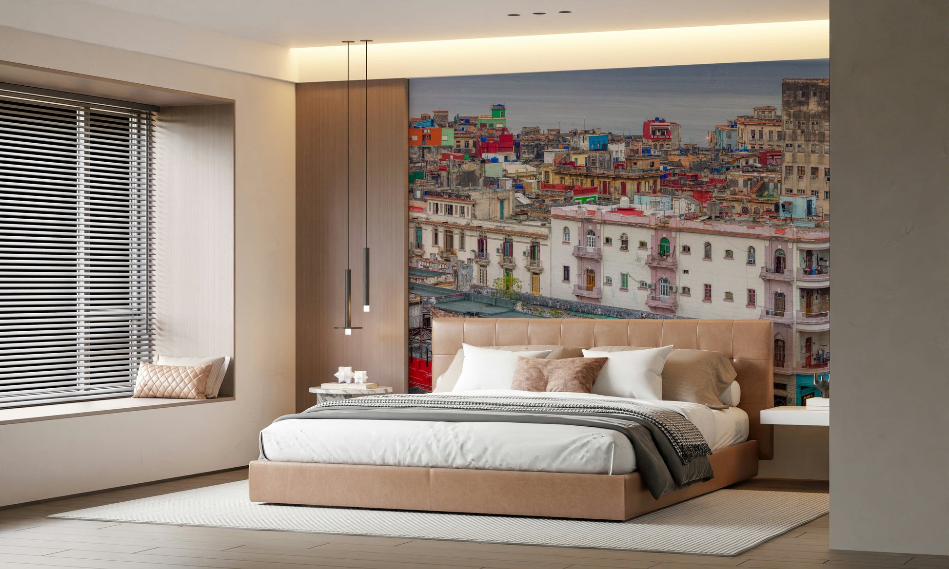 Wallpaper vintage Havana Skyline Charm urban architecture design