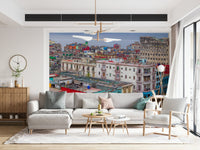 City view Havana Skyline Charm large wall mural coastal buildings