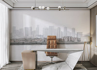 A captivating and atmospheric wall mural.
