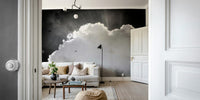 A contemplative celestial view wallpaper mural for a feature wall.


