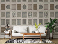 Classic heritage tile panels Heritage Pattern Gallery wall mural design