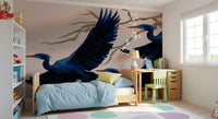Heron's Bloom Wall Mural