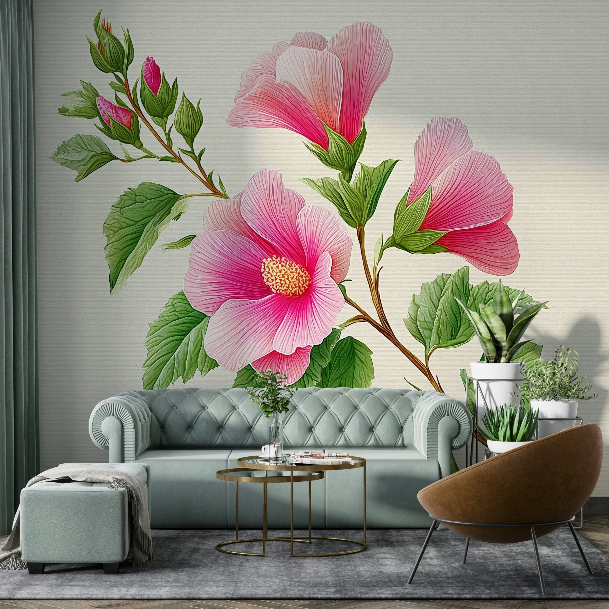 tropical floral wallpaper

