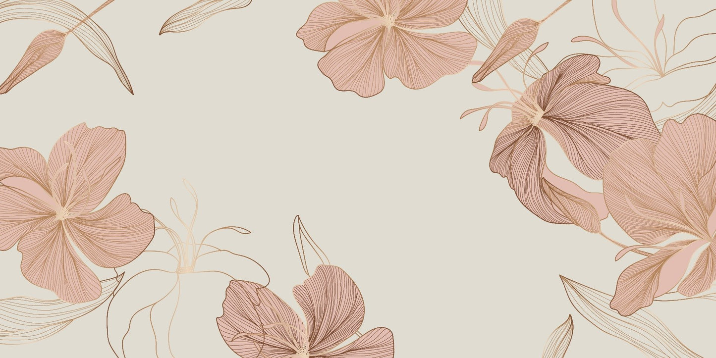 Orange Badge Tropical Leaves Peel And Stick Wallpaper Mural  