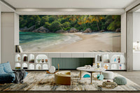 Hidden Tropical Oasis wallpaper with exotic green foliage

