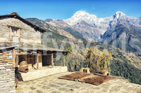 A high-quality minimalist peak wall mural for walls.

