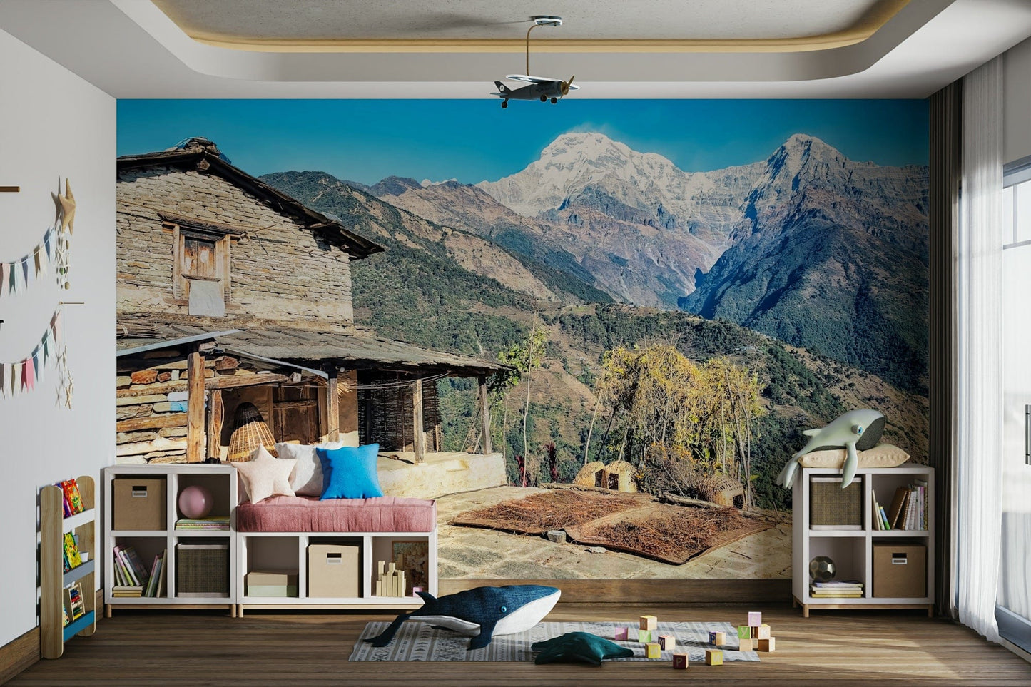 A contemplative snowy peak wallpaper mural for a feature wall.

