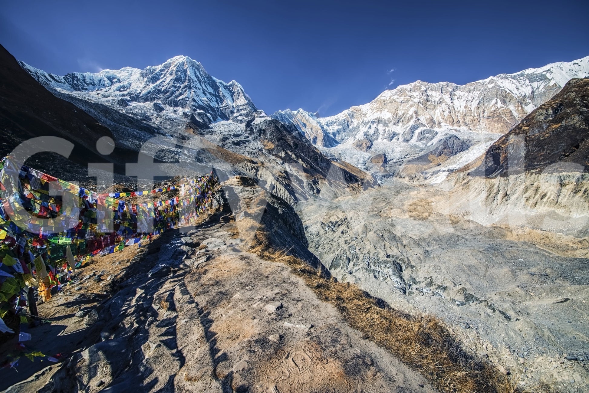 Annapurna Conservation Area wall mural featuring urban interior style