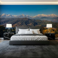 Stunning Himalayan Vista wall mural, tranquil lake, snow-capped giants.