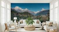 Himalayan Heights wallpaper for walls captures glorious trekking vistas.