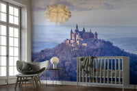 Hilltop fortress mural featuring Hohenzollern Castle


