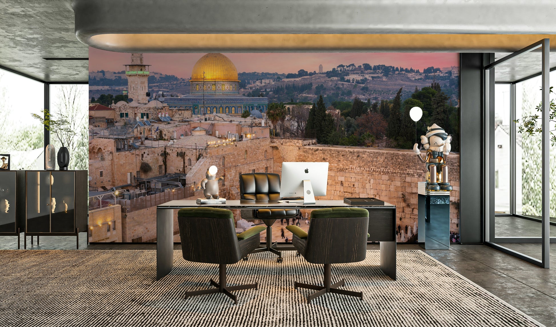 A seamless pattern for a living room or study.

