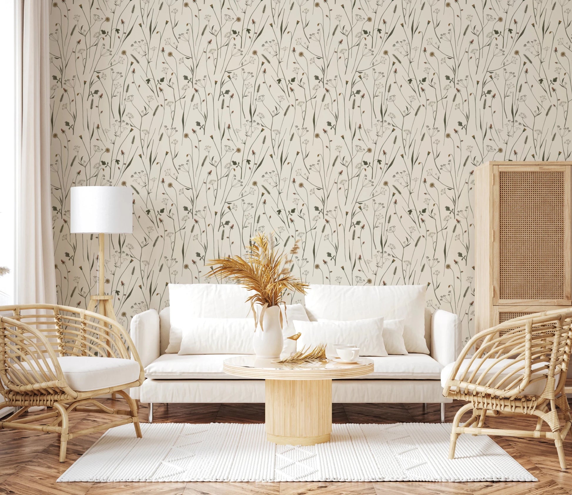 Homeland Floral Muted Wallpaper⁠