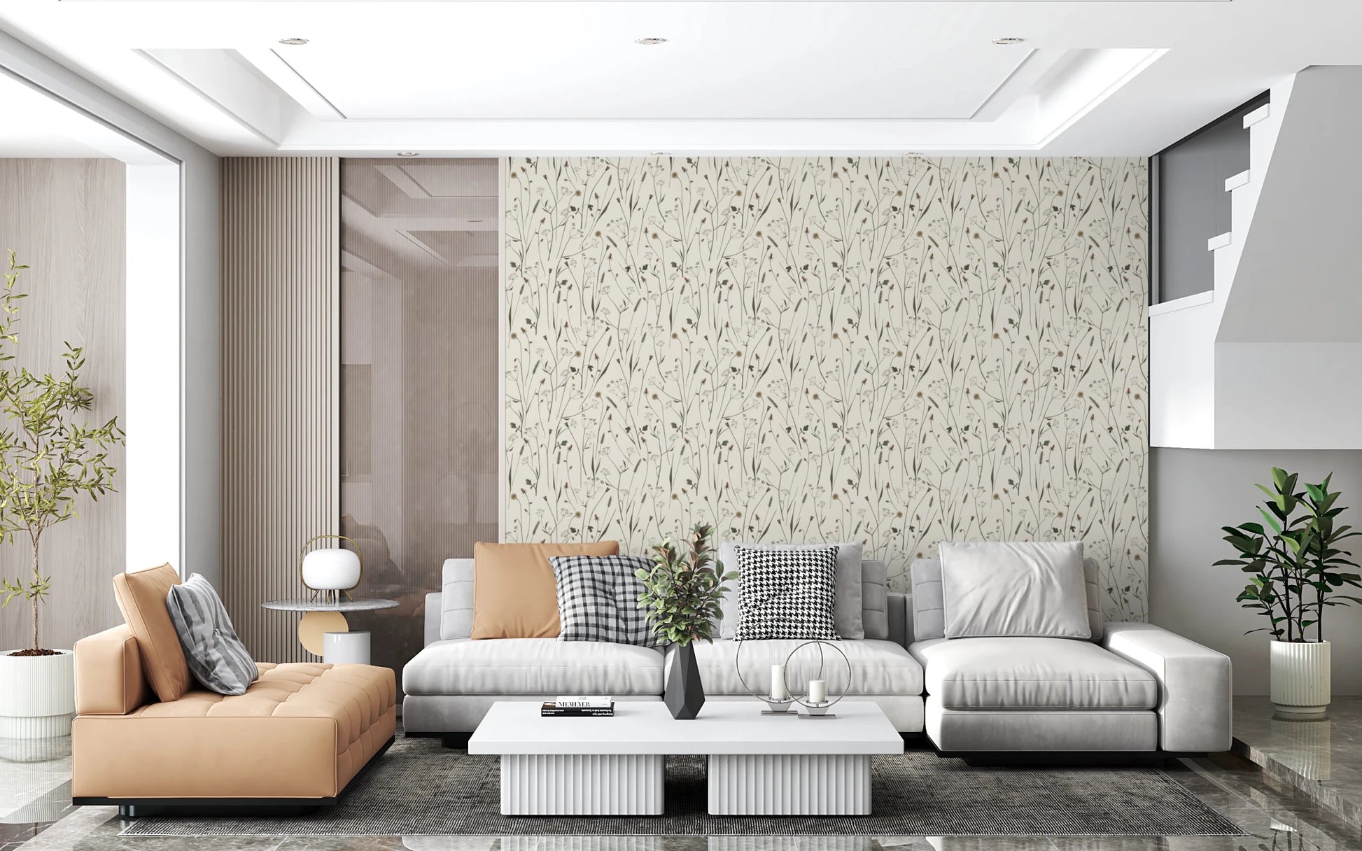 Homeland Floral Muted Wallpaper⁠