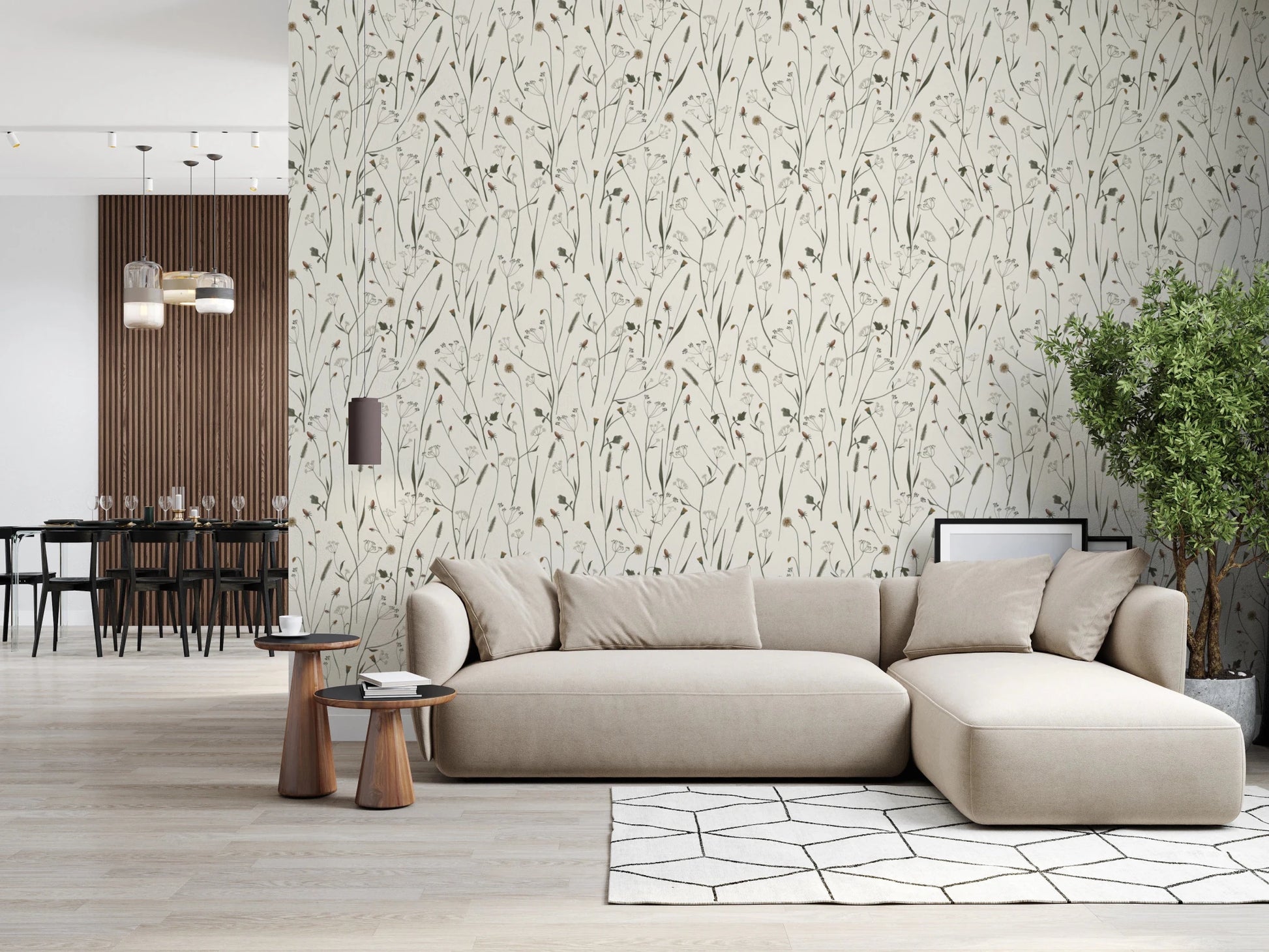Homeland Floral Muted Wallpaper⁠