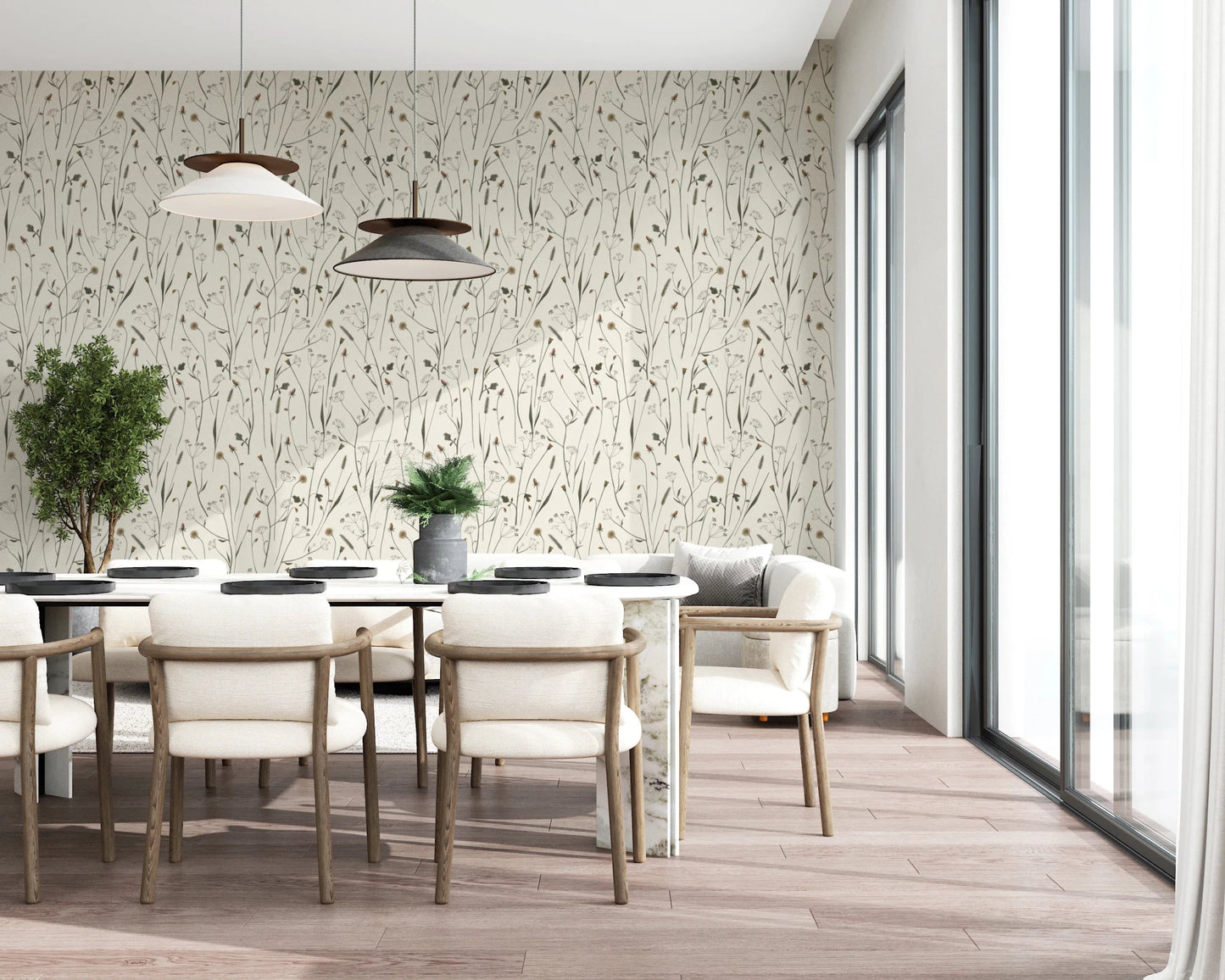 Homeland Floral Muted Wallpaper⁠