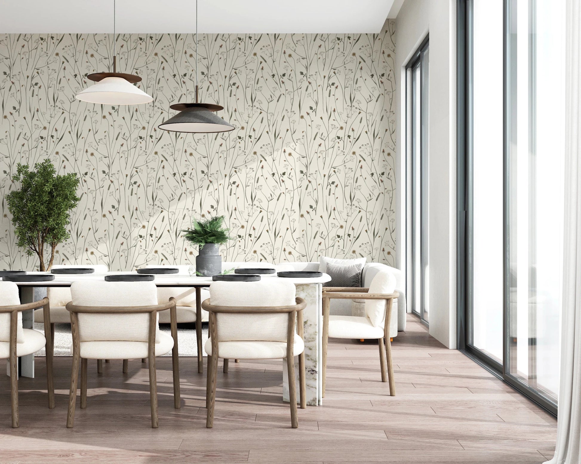 Homeland Floral Muted Wallpaper⁠