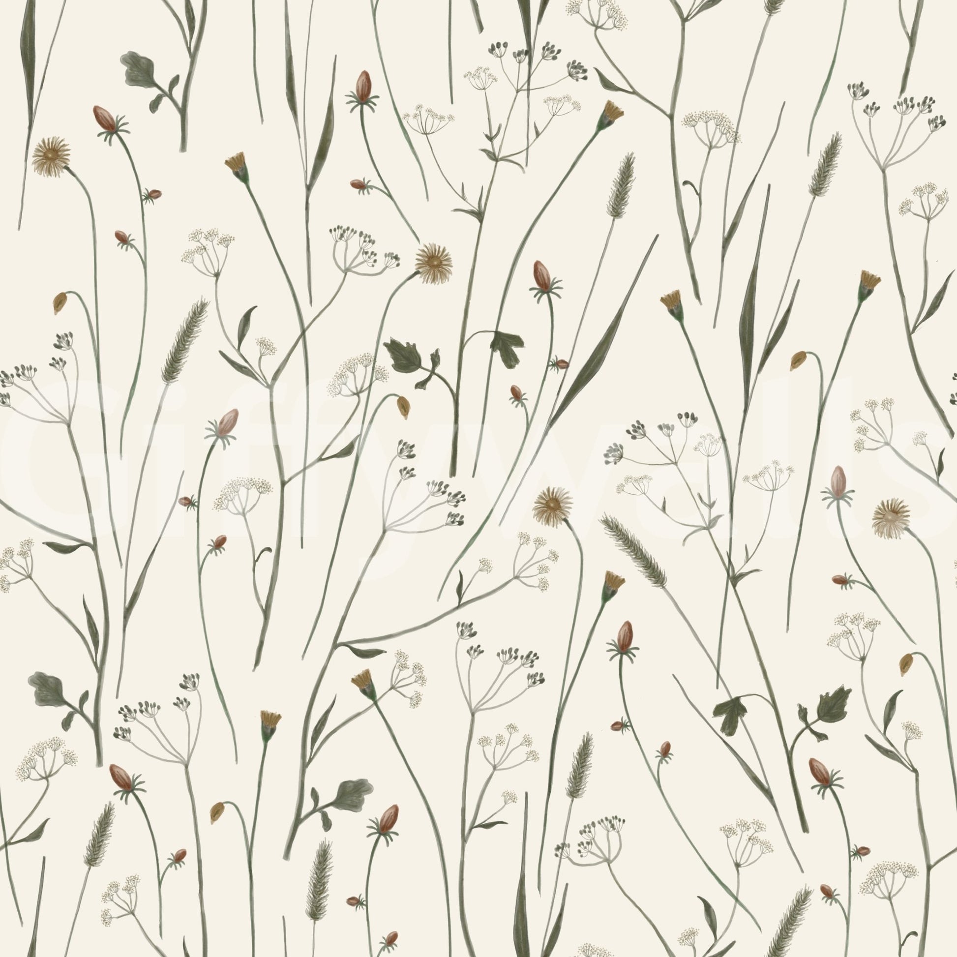 Homeland Floral Muted Wallpaper⁠