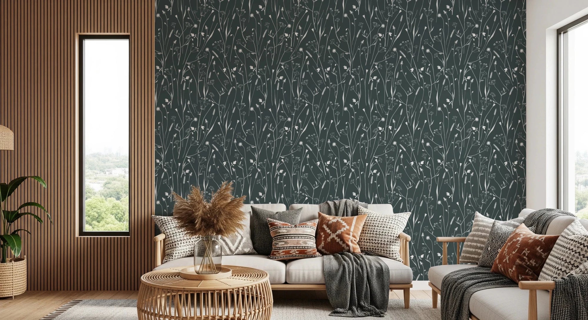 Homeland Floral Outer Space Wallpaper⁠
