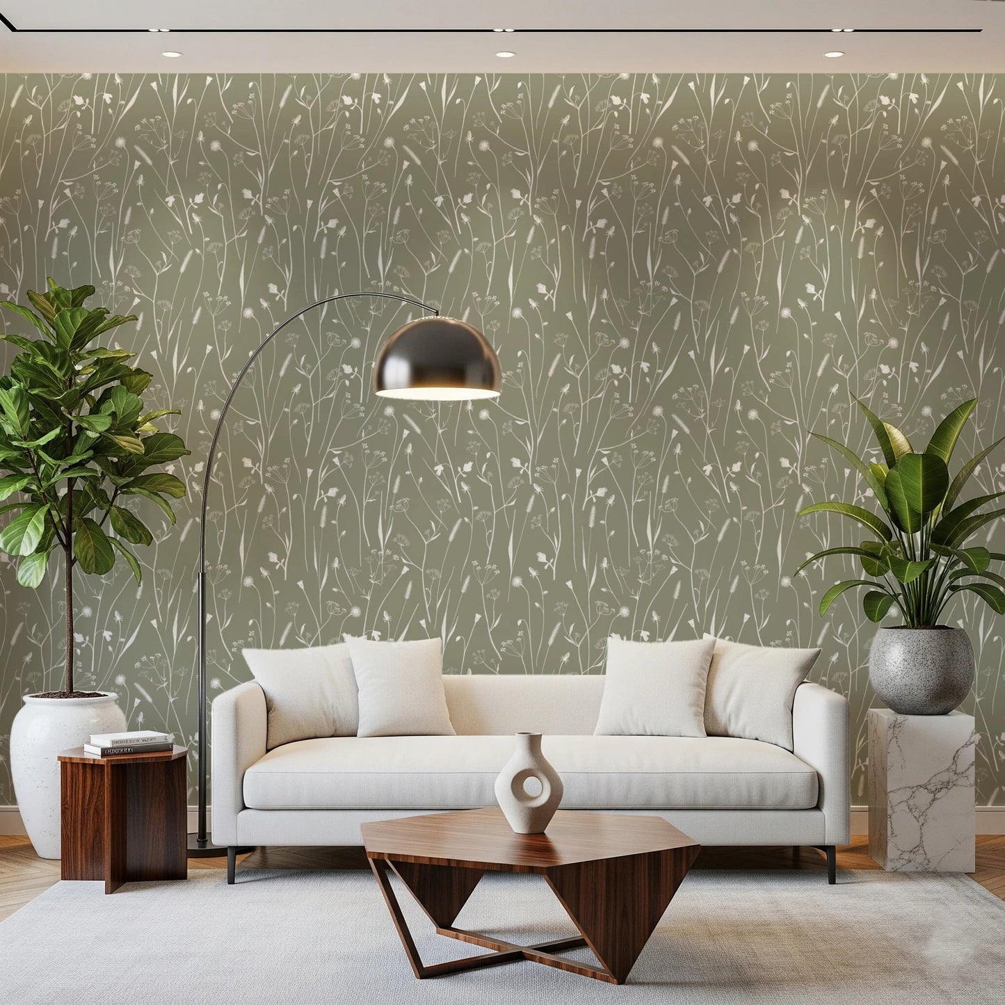 Homeland Floral Sage Wallpaper⁠