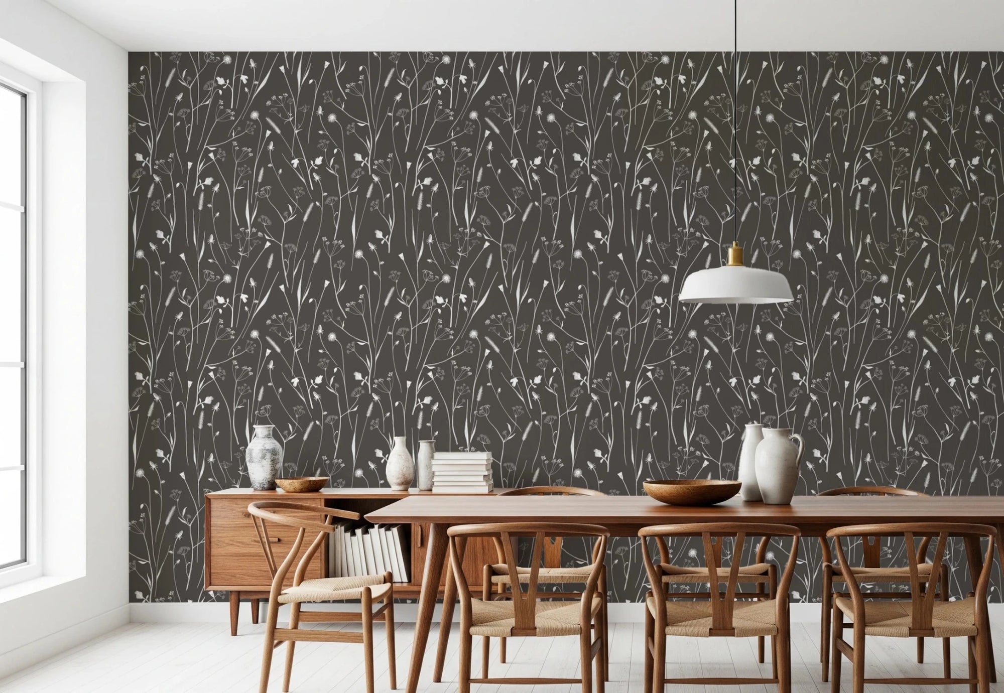 Homeland Floral Silhouette Wallpaper⁠