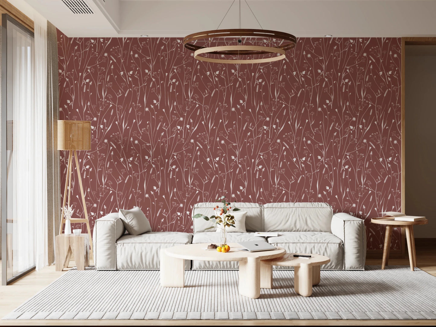 Homeland Floral Terracotta Wallpaper⁠