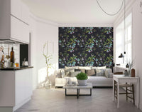 A beautiful tropical foliage wall mural for a living room.

