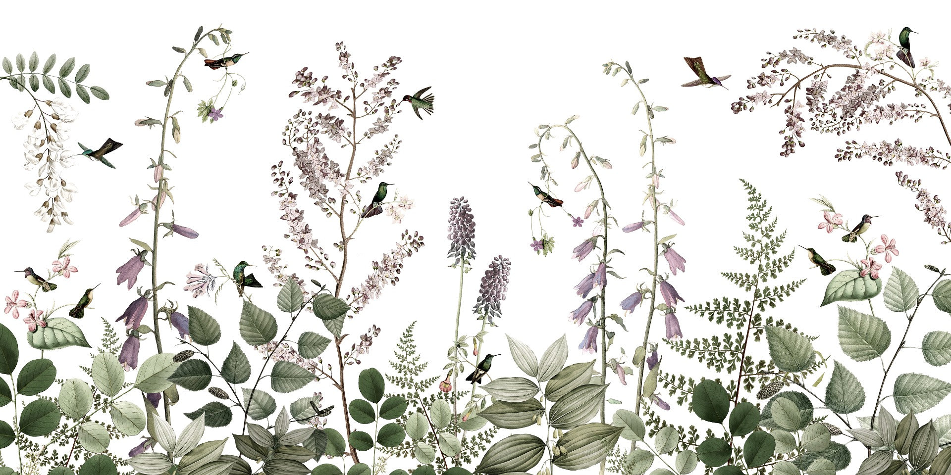 Hummingbird Hedge wallpaper Mural