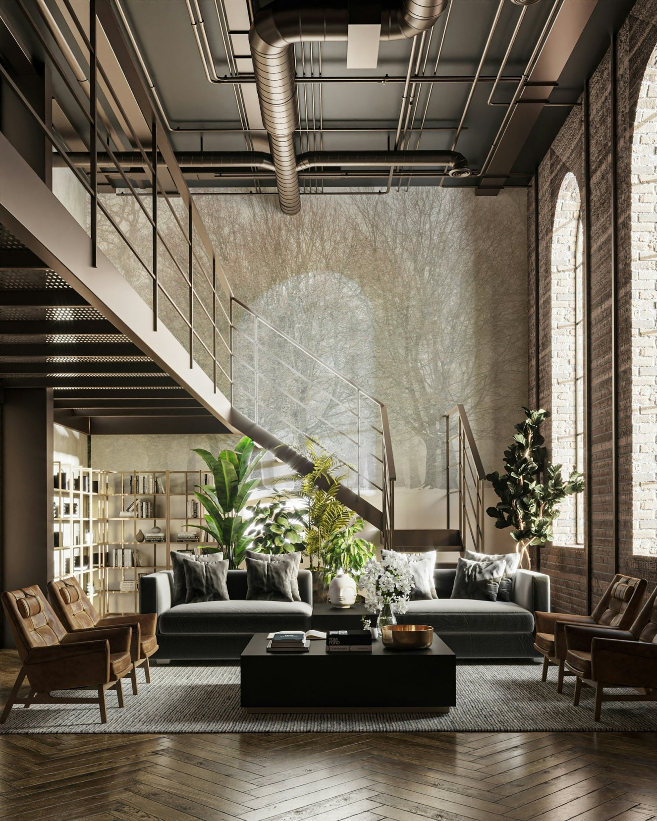 Snowy landscape in Hyde Park.

