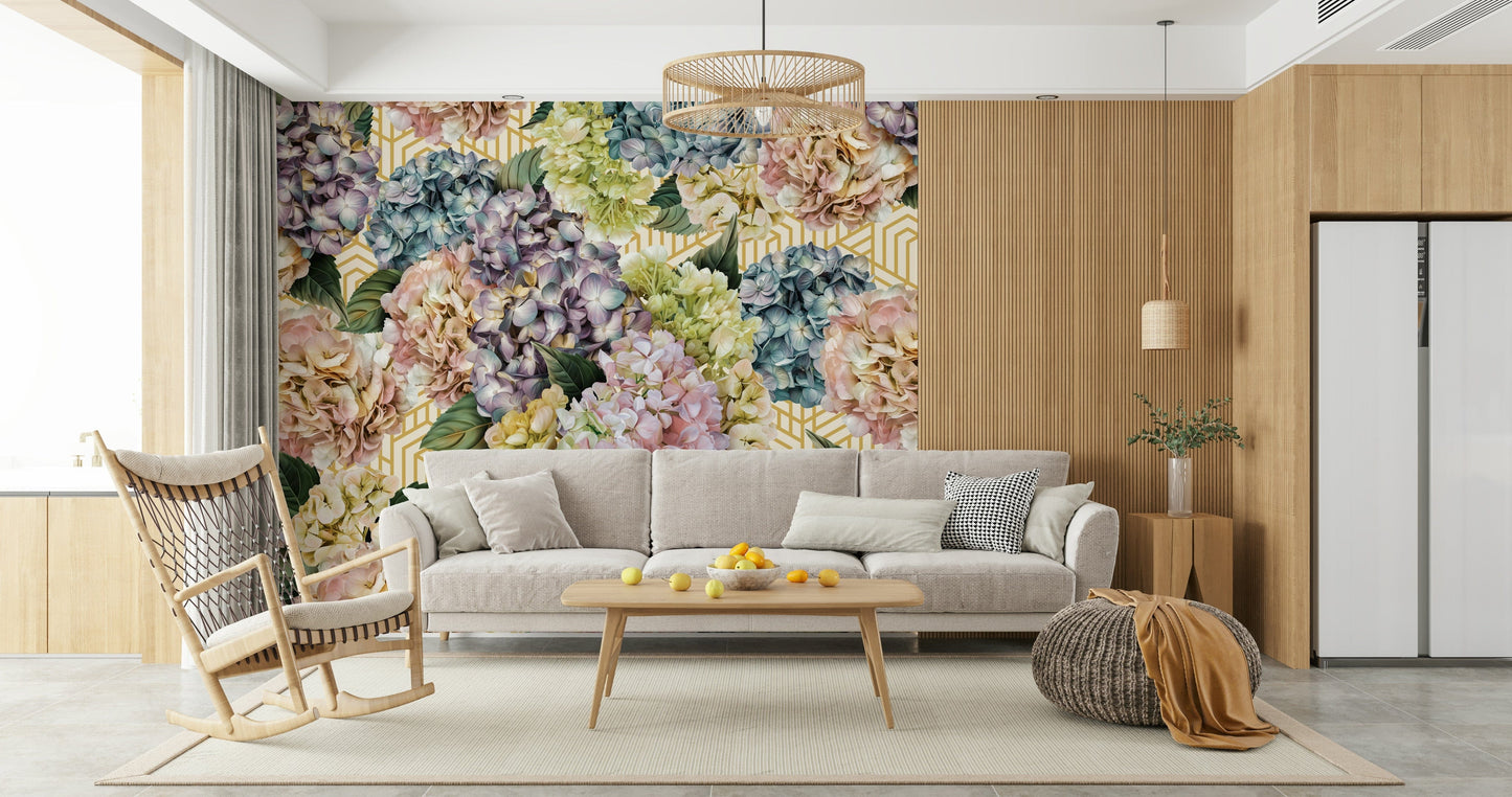 A classic floral wallpaper for walls.

