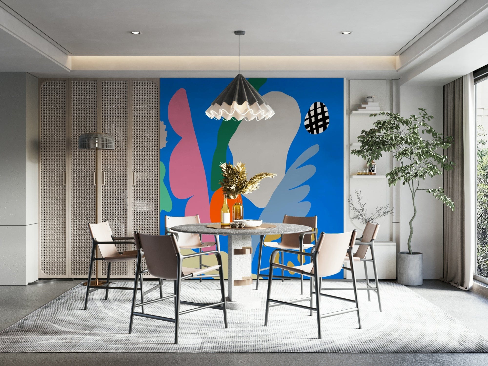 A serene sweet treats wall mural for fun decor.

