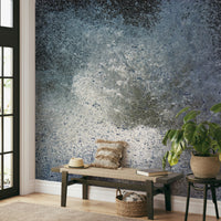 A contemplative exploding design wallpaper mural for a feature wall.

