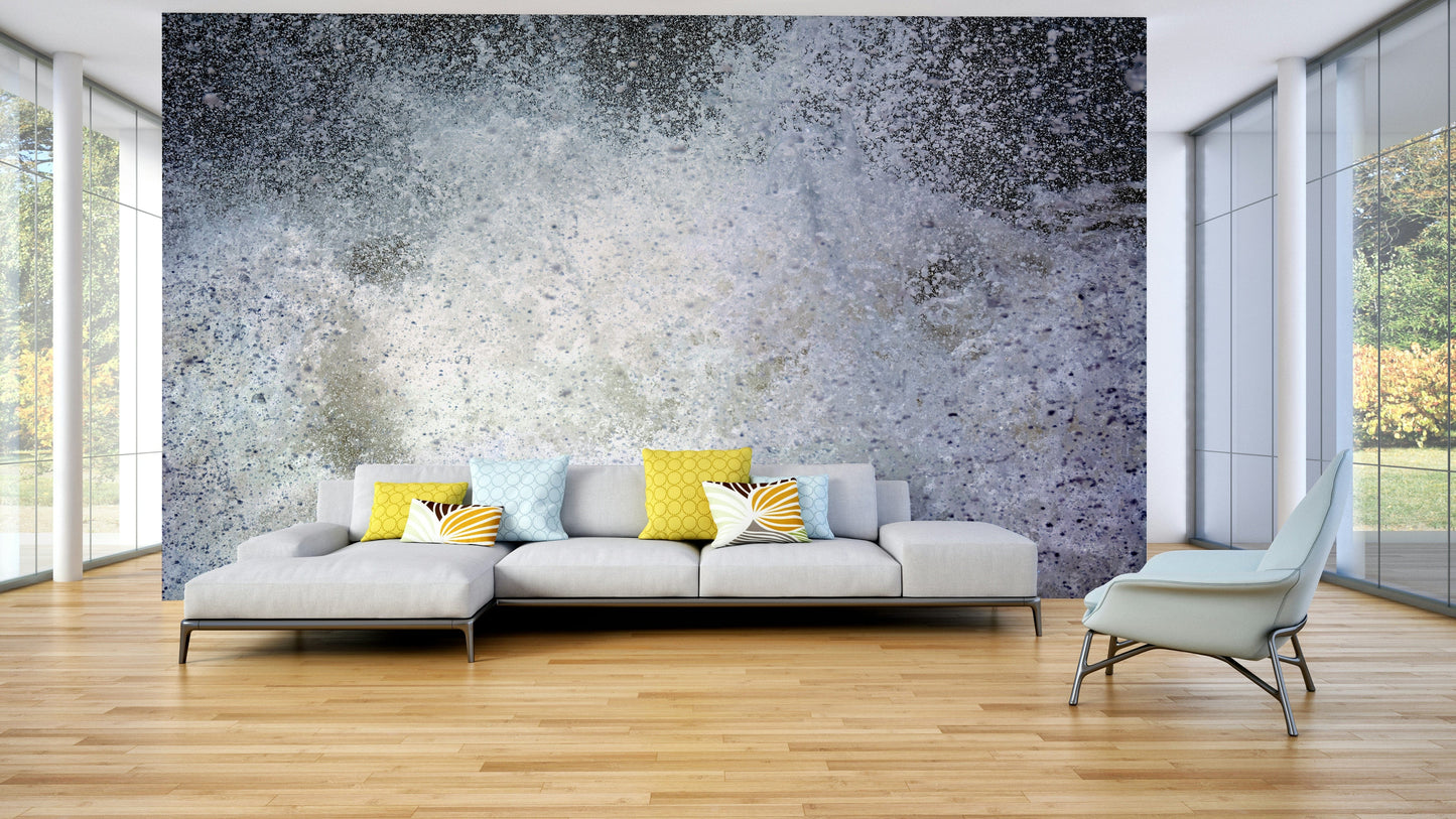 An artistic abstract pattern mural on minimalist wallpaper.

