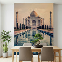 Indian Palace Serenity wallpaper mural captures golden hour glow.