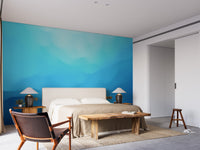 Indigo landscape wallpaper mural - Giffywalls