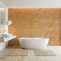 Abstract oxidized texture blending green, brown, and metallic tones, mural for bedroom