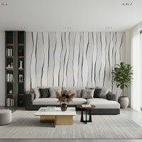A contemplative gentle wash wallpaper mural for a feature wall.