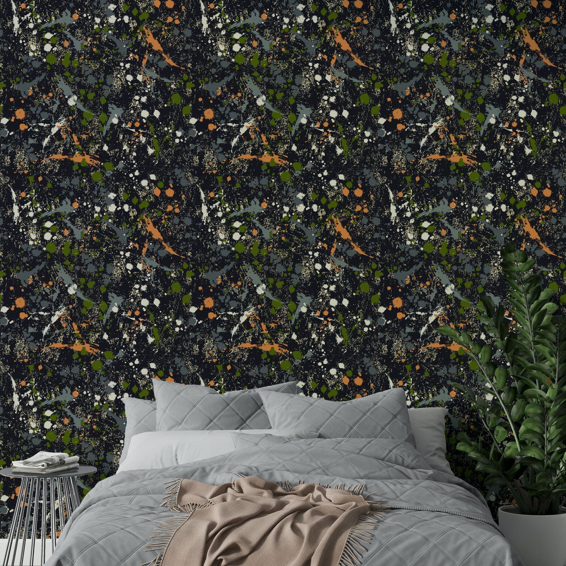 Ink Splatter contemporary wallpaper

