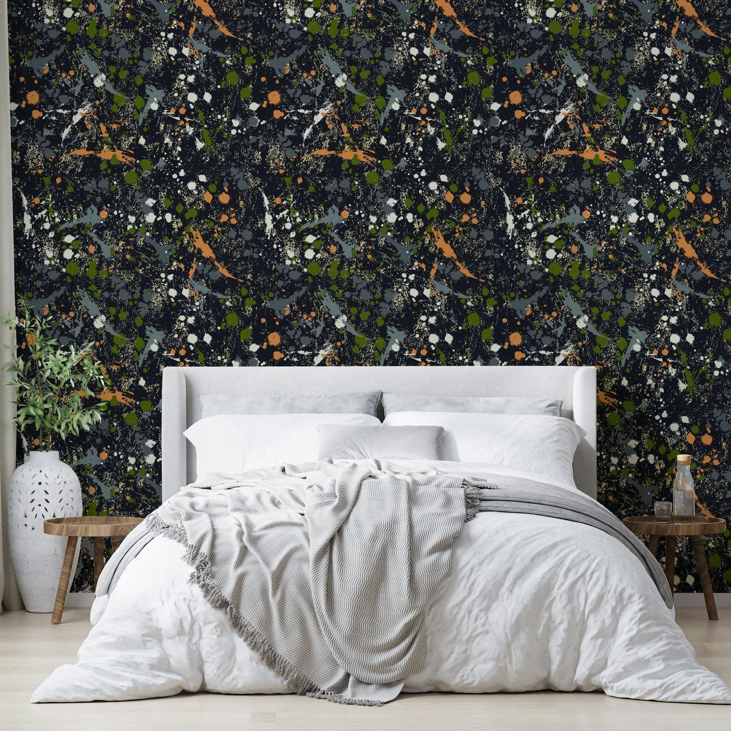 Ink Splatter expressive wall covering

