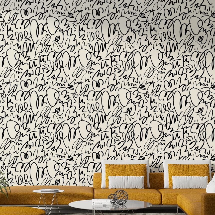 Free Marker flowing mural wallpaper

