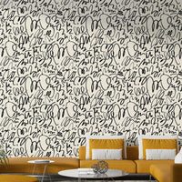 Free Marker flowing mural wallpaper

