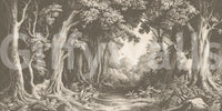 Elegant brown nature mural for rustic spaces

