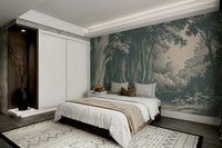 Elegant forest mural for modern nature-inspired decor

