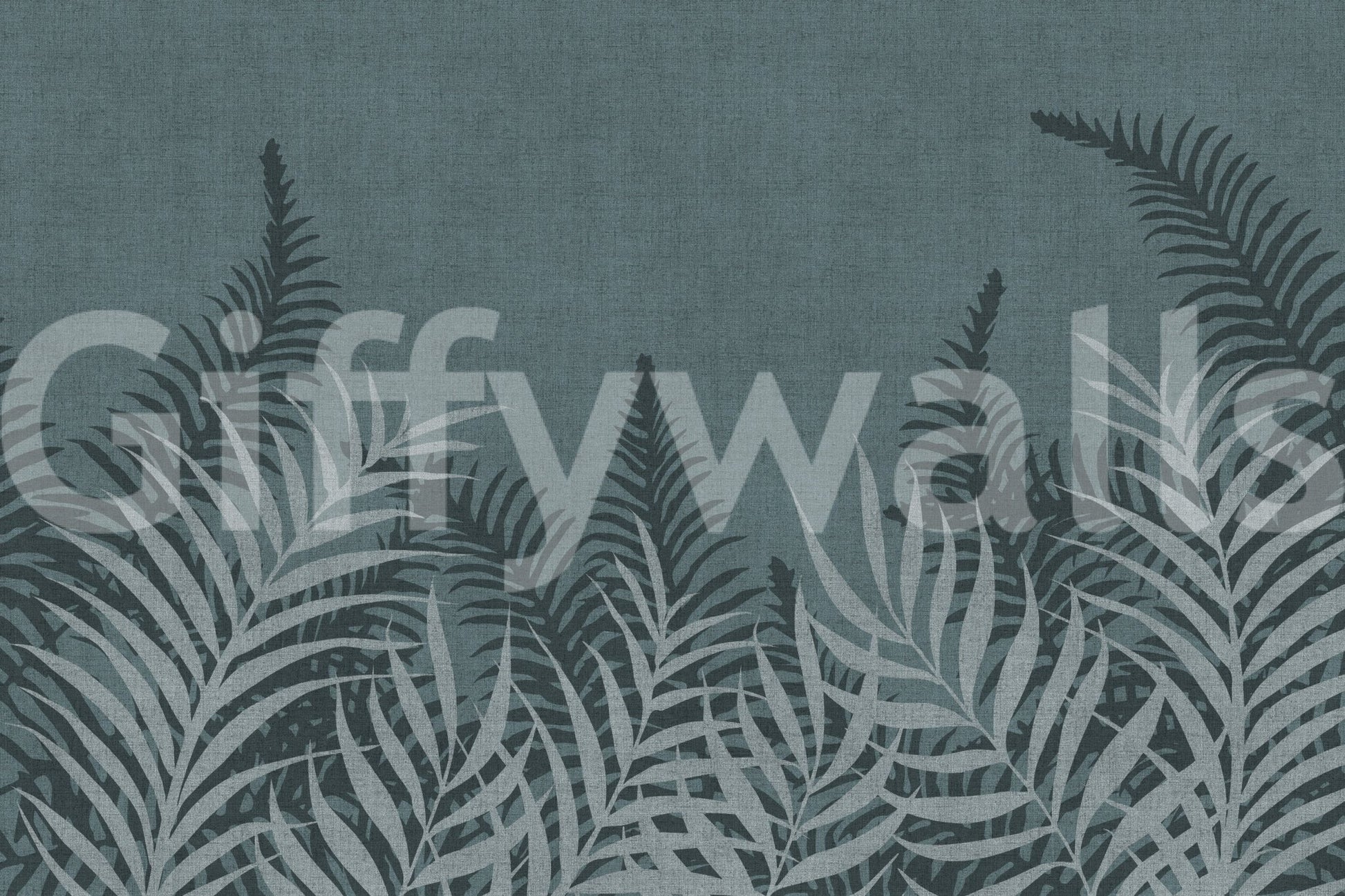 Atmospheric Into The Jungle wallpaper, detailed leaf structure, unique wall decor.