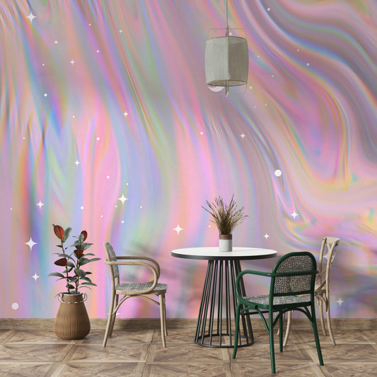 Iridescent pastel wall mural

