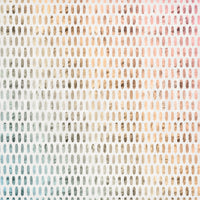 Elegant iridescent ovals floating on soft white background mural.

